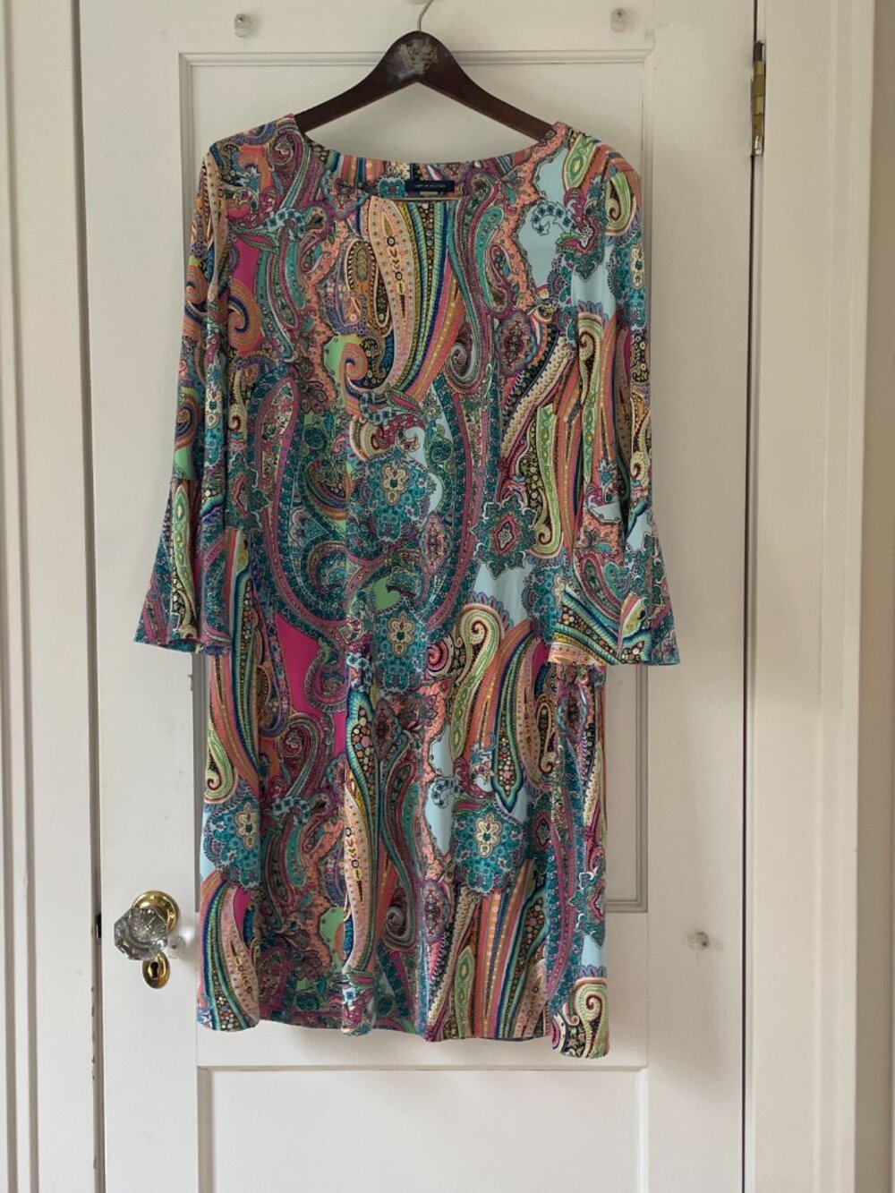 Tommy Hilfiger Paisley Dress Size 16 Flutter sleeves - Picture 5 of 5